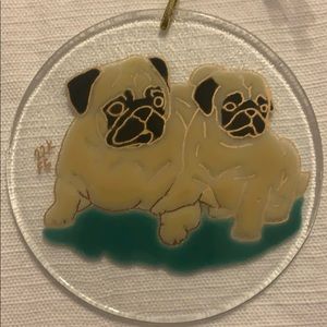 22gfleaf StainedGlass PugsSuncatcher/Xmas ornament
